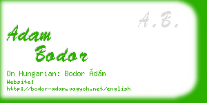 adam bodor business card